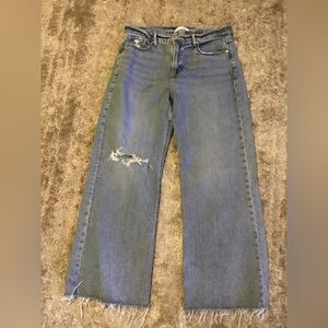 Fresh Cut High Rise Wide Leg Jeans in Light Indigo Wash-SZ 30/10